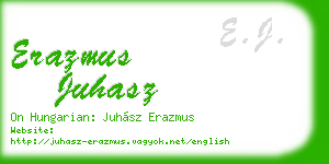 erazmus juhasz business card