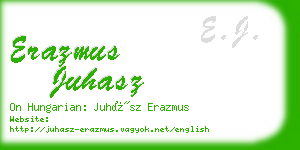 erazmus juhasz business card